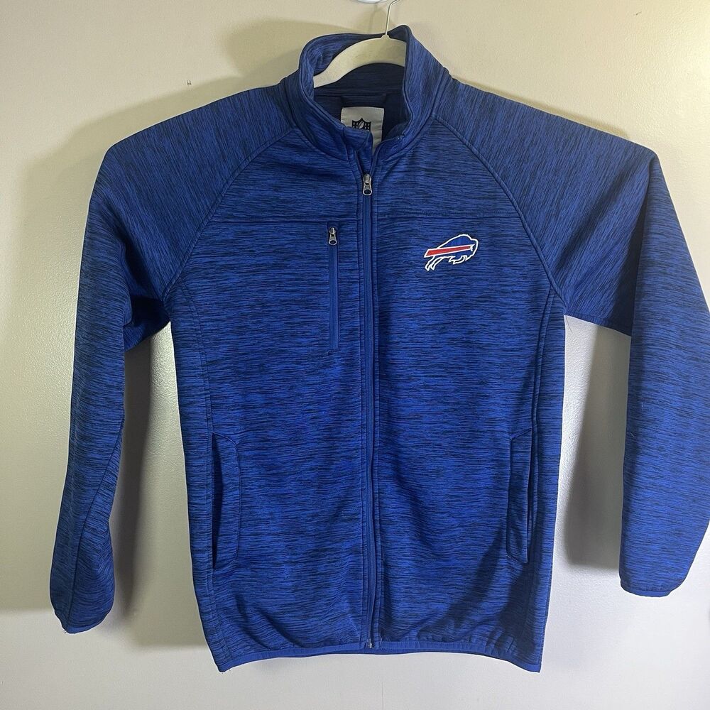NFL Buffalo Bills NFL Football Blue/Red Full-Zip Track Knit Jacket Mens Medium